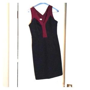Navy and burgundy dress